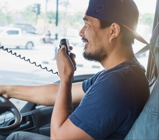 Truck Driver with Radio