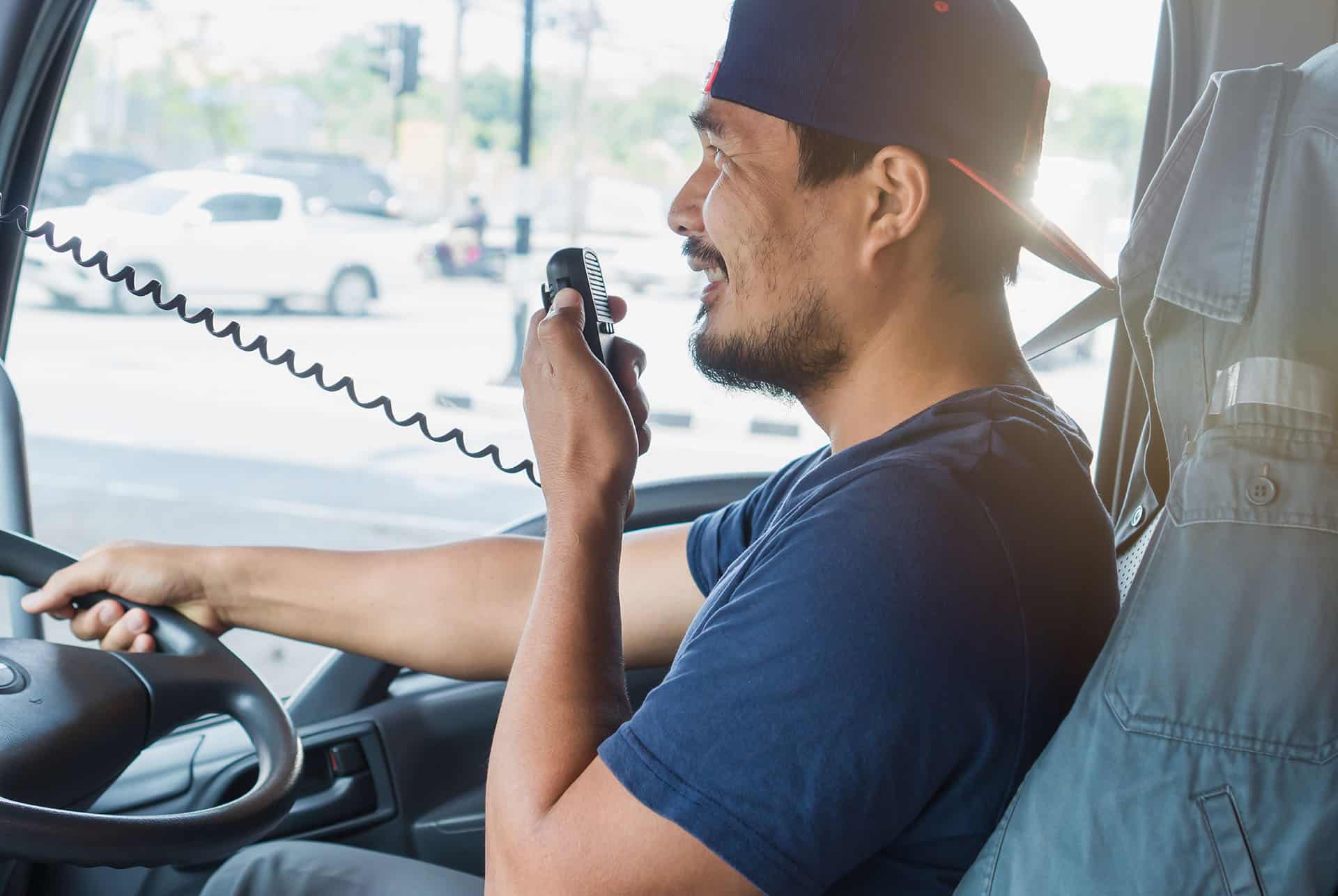 Truck Driver with Radio