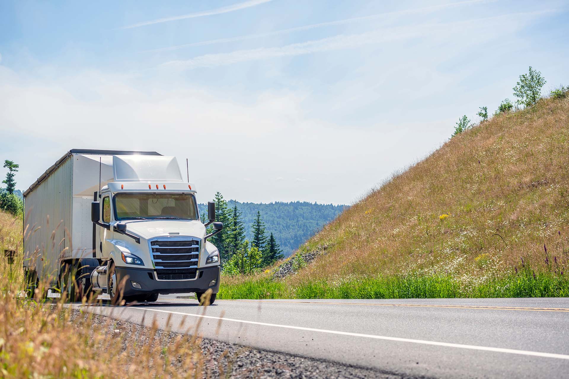 Truck Driving on Highway