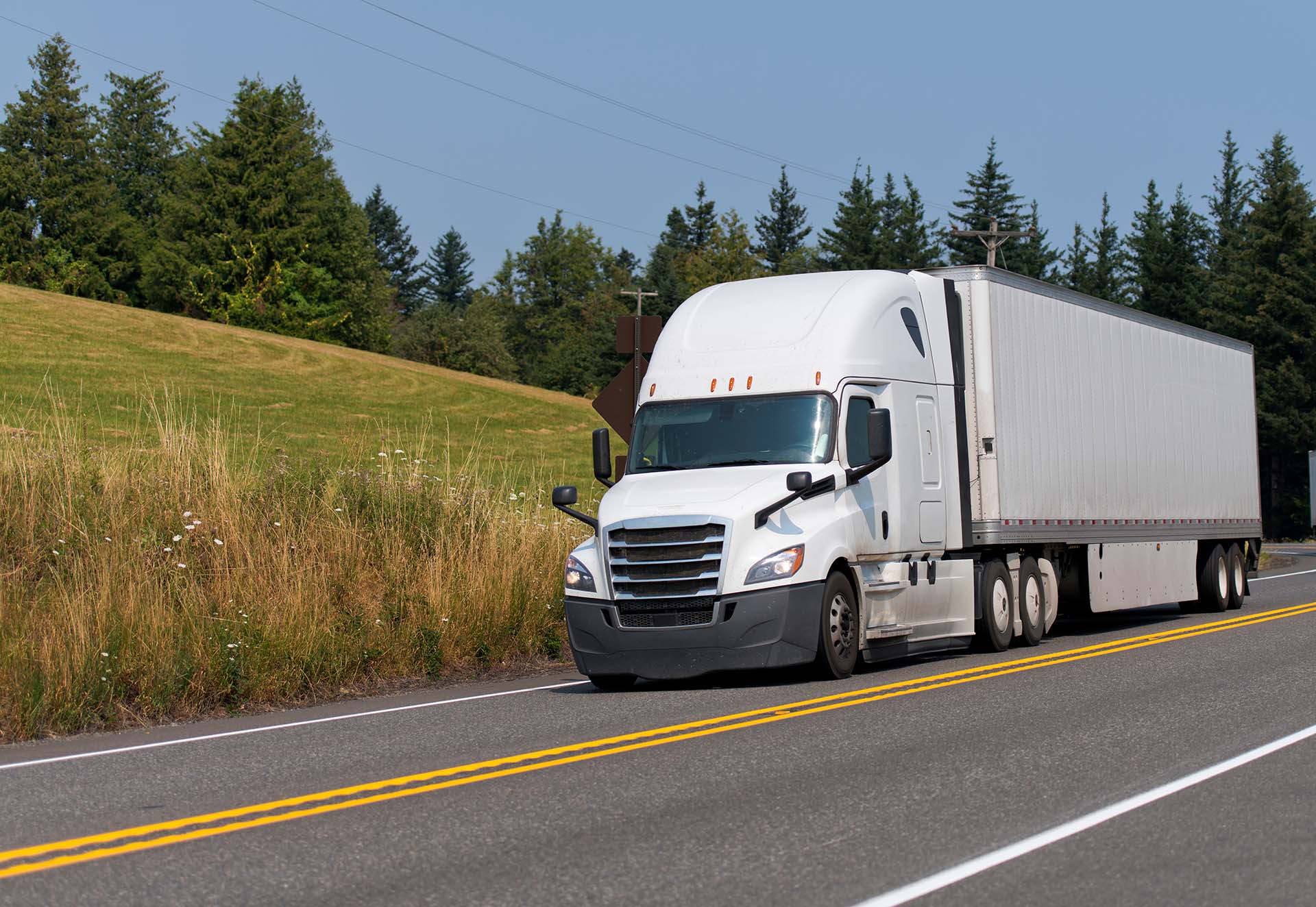 Truck Driving on Highway